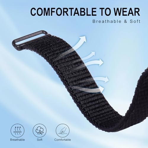 Nylon Loop Sport Hume Band Replacement Strap Compatible with Hume Band,Adjustable Soft Wrist Bands for Women Men,Breathable Wristband for Hume Health Band Fitness Tracker