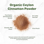 DEAL SUPPLEMENT Organic Ceylon Cinnamon Powder, 12 oz | Sri Lanka Source | Fine Ground True Ceylon Cinnamon (Cinnamomum Verum) | Smooth, Delicate Flavor for Coffee, Tea, Baking | Non-GMO, Gluten Free