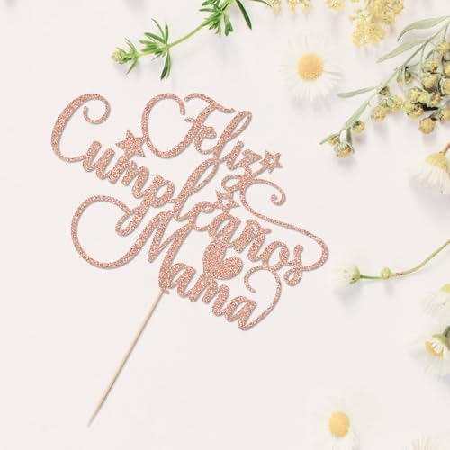 Spanish Feliz Cumpleanos Mama Cake Topper, Mom Happy Birthday, Best Mom Ever, Happy Mothers Day, Mom Birthday Party Decorations Spanish Theme Party Decorations