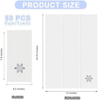 50 Pack Silver Snowflake Napkins, Linen-Feel Disposable Guest Towels Winter Snow Napkins for Elegant Dinner Party Table Decor