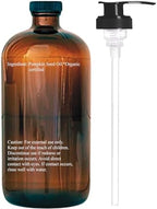 Pumpkin Seed Oil 16 fl oz (Glass Bottle) - USDA Organic Cold Pressed - 100% Pure and Natural - Hexane Free, Phthalate Free - Skin, Hair, Body, Massage Oil
