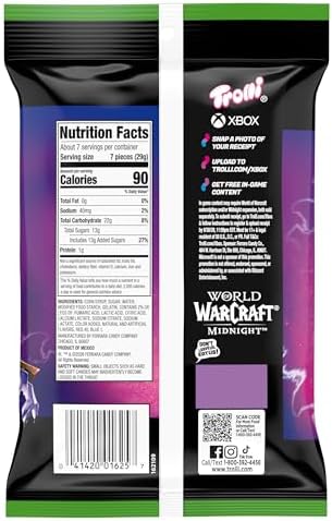 Trolli Sour Brite Crawlers Candy, Very Berry, Sweet and Sour, Gummy Worms, 7.2 oz