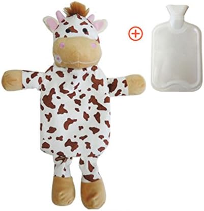 1L Hot Water Bottle with Cover Hot& Cold Relief-Cow
