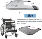 Wheelchair Tray Table - Removable Wheelchair Desk Lap Board Eating Aid for Nursing Patient, Fits Wheelchair Arms of Distance 18" - 20" (Grey)