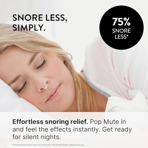 Mute Nasal Dilator Snoring Solution | Medium 3 Pack | Snore Less & Sleep Better | Nasal Strip Alternative | Comfortable Breathing Aids for Better Sleep & Improved Airflow