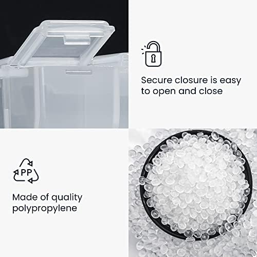 kwmobile 8-Compartment Pill Case - Pill Box Pill Organizer Pills Container Portable Holder 3" x 2-1/2" (75mm x 63mm) - Matte Transparent