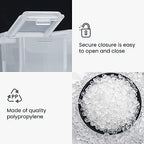 kwmobile 8-Compartment Pill Case - Pill Box Pill Organizer Pills Container Portable Holder 3" x 2-1/2" (75mm x 63mm) - Matte Transparent