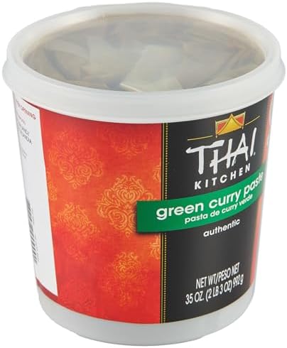 Thai Kitchen Green Curry Paste, 35 oz (Pack of 6) - Six 35 Ounce Tubs of Bulk Thai Green Curry Paste, Perfect for Vegetables, Soup Bases, Rice and More