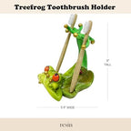 6-inch Frog Toothbrush Holder for Bathroom Countertop - Cute Boy-Friendly Design, Easy to Clean Toothbrush & Toothpaste Organizer Set