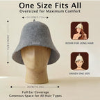PuTian 100% Merino Wool Sauna Hat for Men & Women One Size Soft Sauna Cap Russian Banya Hat for Steam Room, Sauna, Banya