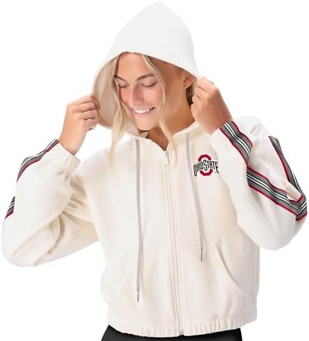 CERTO NCAA Women's Fleece Zip-Up Hoodie Jacket, Soft Full-Zip Sweatshirt, Warm Athletic Outerwear