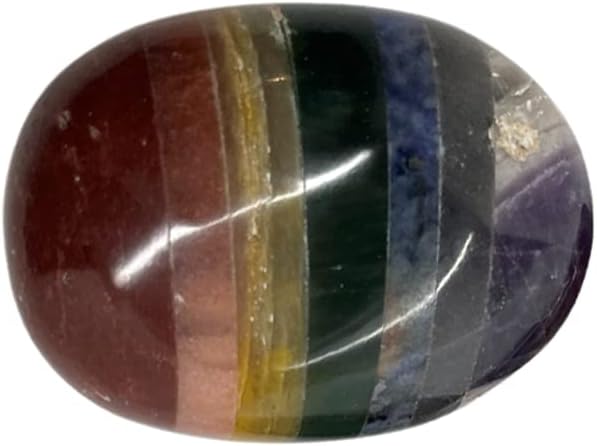 VIE Naturals Palm Stone, Oval, 7 Chakra Bonded, 5-7cm