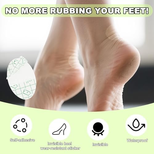 40pcs Invisible Heel Anti-Wear Stickers, Self Adhesive & Waterproof Anti Wear Stickers Protectors Adhesive Pads for High Heels Sneakers Flat Shoes Sandals(Transparent)