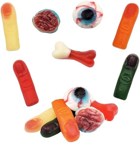 Fruidles Halloween Missing Body Parts Gummies, Fun And Festive Holiday Snacking (Half-Pound Bag)