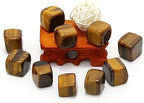 Square Tumbled Polished Natural Tigers Eye Crystal, Crystals and Healing Stones Quartz Bulk for Wicca, Reiki, Healing Energy, Chakra Stones, Witchcraft Supplies(10Pcs)