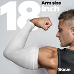 ROXUN Plus Size Arm Sleeves, UV Sun Protection Cooling Sports Arm Cover Compression for Men/Women