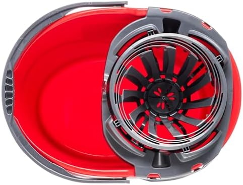 Quick Wring Bucket, 2.5 Gallon Mop Bucket with Wringer, Red