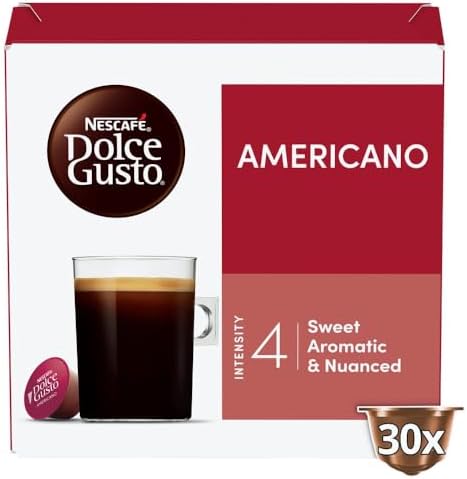 NESCAFÉ DOLCE GUSTO Americano Coffee Capsules (Pack of 3, Each 30 Pods, Total 90 Pods)