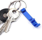 SEIWEI Metal Beer Bottle Opener Aluminum Keychain Pocket Bottle Openers with Key Ring for Bar Beverage Can for Men Women (Blue)