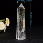 1PCS Clear Quartz Natural Crystal Tower 2.75-3.54" Healing Crystal Wand 6 Faceted Chakra Reiki Meditation Therapy
