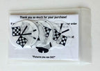 Car Racing Checkered Flag Wafer Paper Toppers 1.5 Inch for Decorating Desserts Cupcakes Birthday Cakes Cookies Pack of 12