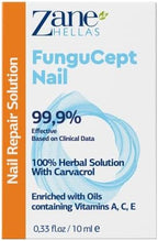 Zane Hellas FunguCept Nail Solution. Nail Solution for Discolored, Thickened, Crumbled Nails. Visible Results in 4 Weeks 0.33 oz -10ml
