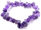 5 Pcs Natural Gemstone Chakra Crystal Healing Chip Stretch Bracelets,Gemstone Polished Irregular Crystals Stone Reiki Yoga Chipped Gravel Bead Jewelry Accessories
