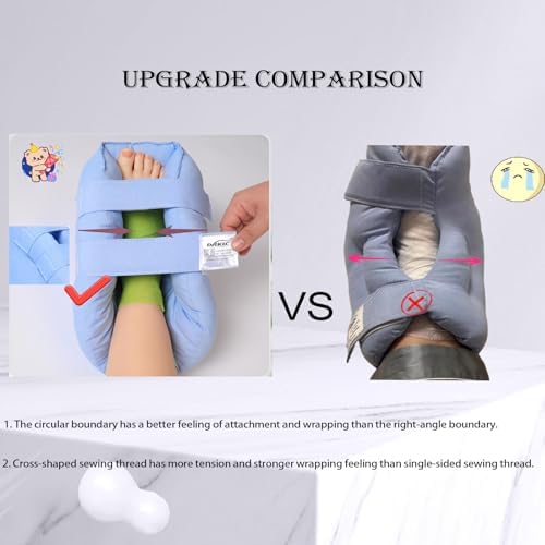 Heel Protector for Pressure Sores, Adjustable Heel Cushion Boot for Elderly Bedridden, Foot Support Pillow for Surgery Recovery, Ankle Pressure Ulcer Pad for Bed & Wheelchairs