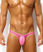 Men's Sexy Low Rise Briefs See-through Ice Silk Bikini Soft Sheer Bulge Pouch Underwear