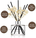 COCODOR Flower Reed Diffuser Set / 6.7oz / Gardenia/Scent Diffuser with Sticks Home Fragrance Reed Diffuser for Bathroom Shelf Decor for Women