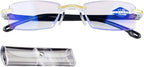 Color Glint Sapphire High Hardness Anti-blue Progressive Far And Near Reading Glasses, For man and woman