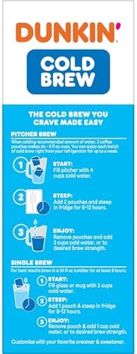 Dunkin' Cold Brew Coffee Pods, 2/Box (SMU00988)