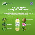 Mosquito Magician Liquid Concentrate - Kills Mosquitoes, Fleas, & Fire Ants, Use with Pump or Backpack Sprayers, Foggers, or Automatic Misting Machines, Ideal for Yards, Lawns, Patios, 32 OZ - Mint