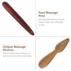 Healeved 3pcs Trigger Point Massage Tool Pen Foot Hand Massage Wooden Stick Tools Deep Tissue Manual Pen for Full Body