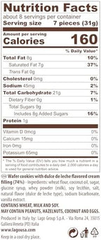 Gastone Lago Party Dulce De Leche Wafers, 8.82 oz – Italian Wafer Cookies with Dulce De Leche Flavored Cream Filling, Non-GMO Verified, Authentic Taste of Italy