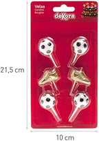 Dekora - Football Candles for Birthday Cake - Football and Golden Boot
