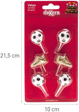 Dekora - Football Candles for Birthday Cake - Football and Golden Boot