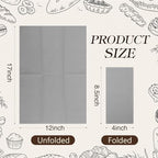 Qilery 100 Pcs Linen Feel Disposable Dinner Napkins Decorative Paper Napkin 17"x12" Paper Soft Hand Towel Absorbent Disposable Guest Towel for Kitchen Wedding Party(Gray)