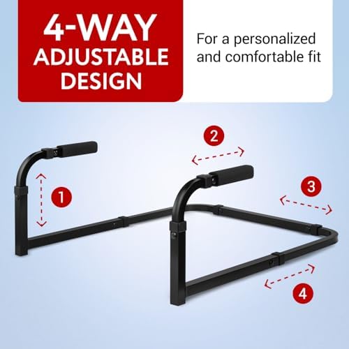 Impresa Arm Chair Stand Assist Rail - Black, Modern, Solid, S-Shape - Heavy Duty Adjustable Chair Support Stand - Quick Setup Couch Lift for Standing
