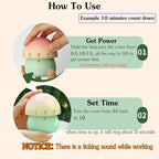 Cute Mushroom Timer for Kids, High Volume Mechanical Kitchen Timer, Wind Up 60 Minutes Manual Countdown Timer for Classroom, Home, Study and Cooking (Green)
