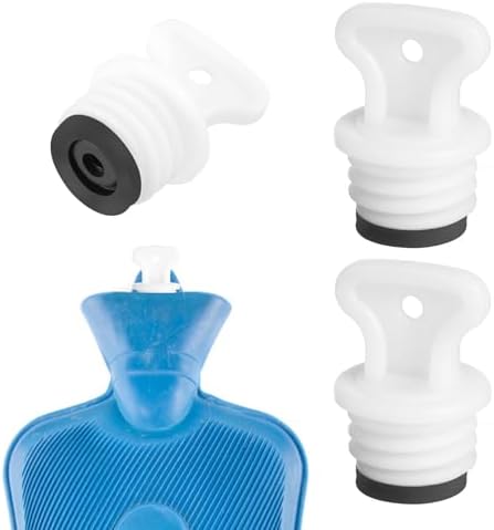 SHINEOFI Hot Water Bottle Rubber Seal Stoppers Lid Leakproof Replacement Screw on Caps for Hot Water Bags, Durable Seal Plugs for Home Household 2pcs 18mm