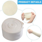Elasticated Tubular Bandage 2.5’’ x 5.46yd Cotton Stockinette Tubing Stretch Compression Support Bandages for Large Arm Knees Legs