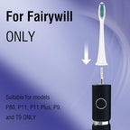 Toothbrush Replacement Head Fits Fairywill P11 Electric Toothbrushes, 8Pcs, White, Only Compatible with Fairywill Model P 11 P80 P9 and T9