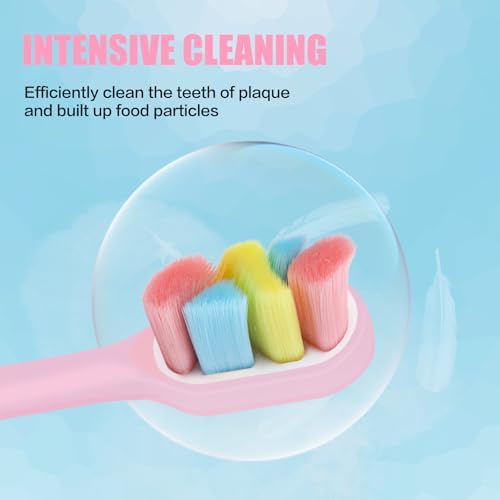 Tetragonal tree 6 Count Extra Soft Toothbrushes | Periodontist-Designed Tapered Bristles for Sensitive Teeth and Receding Gums | Plaque Remover Toothbrushes in Bucket Packaging - Colors May Vary
