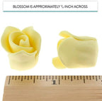 Global Sugar Art Rose Sugar Cake Flowers, Yellow, Unwired Very Small, 18 Count by Chef Alan Tetreault.