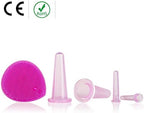 Cupping Therapy Sets - Face Cupping Set - Double Chin Reducer - Facial Cupping System - Silicone Massage Cups - Cupping for Cellulite Kit - Ideal to Shape Your Cheeks and Chin - by Sandine (Pink)