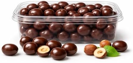 Dark Chocolate Covered Hazelnuts – Whole Roasted Hazelnuts in Rich Dark Chocolate – Premium Imported Gourmet Snack