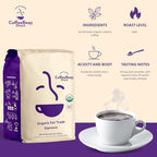 Coffee Bean Direct Organic Fair Trade Espresso, Whole Bean Coffee, Arabica Blend, Dark Roast, 5 Pound Bag (Pack of 1)