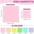 Resinta 120 Pieces Cocktail Napkin Pastel Rainbow Paper Napkins Beverage Luncheon Paper Napkins 2 Ply for Party Favors, 6 Colors