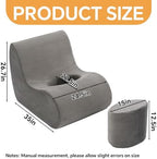 HOMBYS BBL Recovery Chair with Hole, Foam BBL Recovery Sofa for Post Surgery Sitting & Sleeping, Brazilian Butt Lift Support with Removable Ottoman for Butt Support